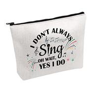 Singing Cosmetic Bag I Don’t Always Sing Oh Wait Yes I Do Cosmetic Bag Music Lover Gift (Always Sing-b)