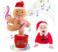 Singing Dancing Christmas Toys for Baby Boys Girls Toys and Christmas Decor, Musical Christmas Stuffed Animals Mimicking Repeating & Recording, Light Up Christmas Interactive Toys for Kids Gifts