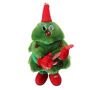 Singing Dancing Christmas Tree Electric Plush Toy Glowing Continuous Play for Home Decor 20 X 18 X 41cm (Guitar Christmas Tree)