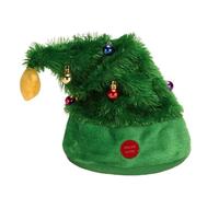 Singing & Dancing Electric Christmas Santa Hat - Plush Velvet Red Musical Hat, Swinging Xmas Cap for Adults & Kids, Unisex Classic Holiday for Winter New Year PartyNo battery included（D Item）