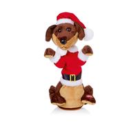 Singing & Dancing Sausage Dog Musical Christmas Decoration 30cm