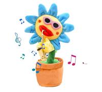 Singing Dancing Sunflower - Animated Sound Repeat Plush Blossom, Light-up Melody Cushion | Entertaining Music Buddy Toddler Music Session, Fun Educational Decor Ideal Nursery Playtime Setup Usage