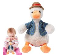 Singing Duck Plush - Interactive Talking Toy | Dancing Duck Stuffed Animal | Funny Plush Doll For Kids, Toddleŕs & Adults, Learns To Speak, Siñgs And Dances, Yellow Hat Toy
