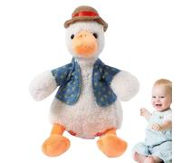Singing Duck Toy - Dancing Stuffed Animal With Bright Colors And Yellow Hat, Funny Interactive Moving Doll For Kids Play Time Activity Fun | Birthday Party Indoor Play Entertainment Gift Present Idea