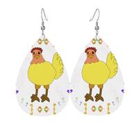 singing hen Leather earrings, European and American style earrings for young women, birthday gifts/Valentine's Day gifts