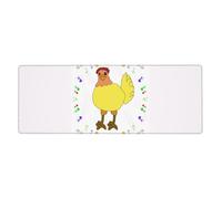 Singing Hen Mouse Pad 11.8x31.5 Inches, Non-Slip, Large Size Mouse Pad for Gamers and Office Use.