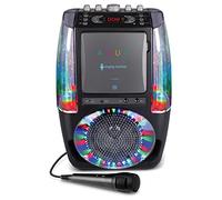 Singing Machine Agua Dancing Water Fountain Karaoke System, Black - Includes Microphone, Modern Style, USB Connectivity, LED Lights