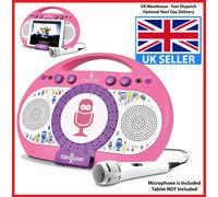 Singing Machine iSM398PP Bluetooth Kids Karaoke Machine, Girls, Pink/Purple, UK