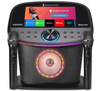 Singing Machine Platinum Plus Premium Karaoke with Screen - All-in-One System - 2 Wireless Microphones - Bluetooth Wi-Fi Speaker - YouTube & Spotify Compatible - Built-in Apps - Ideal Home and Party