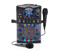 Singing Machine SML385UBK Bluetooth Karaoke System with LED Disco Lights, CD+G, USB and Microphone - Black