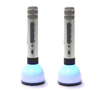 Singing Machine SMM478 Duet Karaoke Microphones with Portable Bluetooth Speaker