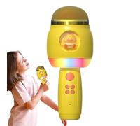 Singing Microphone for Kids, Cartoon Kids Wireless Microphone with LED Lights, Portable Singing Supplies for Home and Outdoor