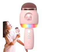 Singing Microphone for Kids, Wireless Vocal Microphone, Wireless Microphone for Kids Cartoon with LED Lights - Portable Vocal Accessories for Christmas Day Birthday, cl