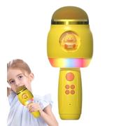 Singing Microphone, Wireless Cartoon Karaoke, 7.6x3.15x3.15in LED Lights Fun Design, Portable Speaker Microphone, Parties Family Entertainment for Girls, Boys, Children, Adults,