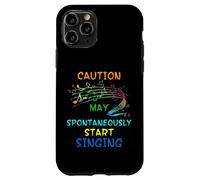 Singing Music Lover T Shirt Gift - Caution May Start Singing Case for iPhone 11 Pro