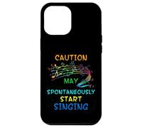 Singing Music Lover T Shirt Gift - Caution May Start Singing Case for iPhone 12 Pro Max