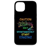Singing Music Lover T Shirt Gift - Caution May Start Singing Case for iPhone 13