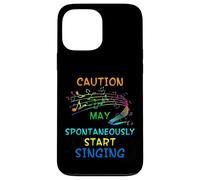 Singing Music Lover T Shirt Gift - Caution May Start Singing Case for iPhone 13 Pro Max