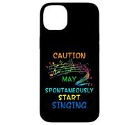 Singing Music Lover T Shirt Gift - Caution May Start Singing Case for iPhone 14 Plus