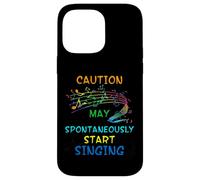 Singing Music Lover T Shirt Gift - Caution May Start Singing Case for iPhone 14 Pro Max