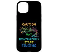 Singing Music Lover T Shirt Gift - Caution May Start Singing Case for iPhone 15 Plus