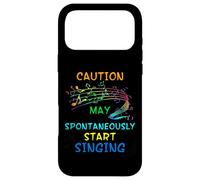 Singing Music Lover T Shirt Gift - Caution May Start Singing Case for iPhone 17 Pro Max