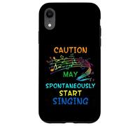 Singing Music Lover T Shirt Gift - Caution May Start Singing Case for iPhone XR