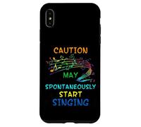 Singing Music Lover T Shirt Gift - Caution May Start Singing Case for iPhone XS Max