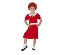 Singing Orphan Costume, Red, Dress & Wig Women's Costumes NEW