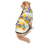 Singing Parrot Dog Hoodie â€“ Soft & Breathable Polyester Pet Clothes for Medium, and Large Dogs