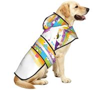Singing Parrot Waterproof Dog Raincoat And Rain Jacket For Small Medium Large Dogs With Reflective Stripes And Adjustable Belly Strap