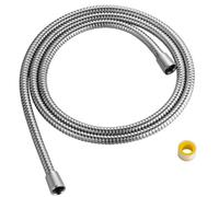 Singing Rain 2 Meter Extra Long Kinkless Chromed Flexible Stainless Steel Shower Hose - Replacement for Handheld Showerhead Hose