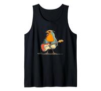 Singing Robin Bird Costume with E-Guitar and Feather Tank Top