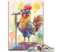 Singing Rooster Adult Puzzles 1000 Pieces,Help The Brain Exercise Addictive Toys to Cultivate Patience Parent-child Interaction (38x52cm)
