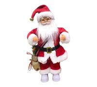 Singing Santa Doll Christmas Toy for Kids with English Songs Festive Holiday (Red, 35cm)