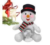 Singing Snowman Plush - Musical Animated Figure, Soft Textile Body, Integrated Sound Activation Function, Festive Winter Character Decoration Plush Accent | Thuisman Holiday Celebration
