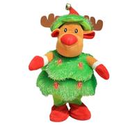 Singing Snowman Toy, Christmas Stuffed Singing Dancing Doll, Battery Operated Interactive Plush Stuffed Doll for Home Car Interior Hotel Living Room Office Apartment Party