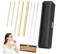 Singing Straw for Vocal Training - 3 Sizes of Singing Straw Tool Set, Stainless Steel Vocal Training and Healing Aid, to Improve, Train & Heal Your Voice(Golden)