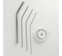 Singing Straw for Vocal Training, Set of 4 - Stainless Steel Vocal Trainer for Singing & Breath Control. Portable SOVT Tool with Cleaning Brush. Reusable Straw for Pitch, Voice Recovery, Vocal Warm up