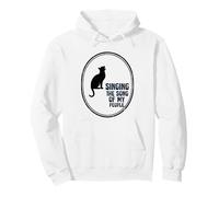 Singing the Song of My People Cat Howling Moon Pullover Hoodie