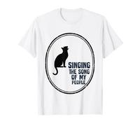 Singing The Song of My People Cat Howling Moon T-Shirt