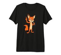 Singing Vixen with Microphone - Fox Premium T-Shirt