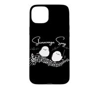Singing voice | Conductor of the Sima-teash | Cute little bird of Hokkaido | Healing | Five line notation | Music lover Case for iPhone 15 Plus