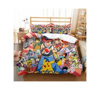 (Single-135*200, 11) Pokémon Cartoon Bedding Single Double Quilt Cover 3D Cartoon