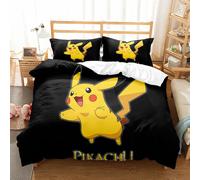 (Single 135*200cm) (Pok 05) Gift For Pokemon Fans Bedding Set Double Single Duvet Covers And Pillowcases