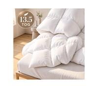 (Single (135x200cm), 13.5 TOG) Premium Microfiber Duvet - All-in-One Comforter, No Cover Needed, Soft Breathable