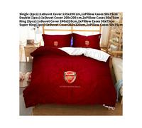 (Single(135x200cm)) Pattern Digital Arsenal Print Duvet Cover Pillowcase Set Gift Bedding Bedroom