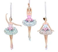 Single 13cm Pastel Rose Ballerina Christmas Tree Bauble Ornament | Gisela Graham