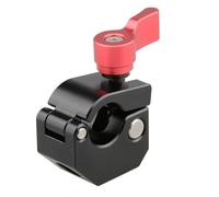 Single 15mm Rod Clamp Adapter with 1/4INCH-20 3/8INCH-16 Screw for DSLR Cameras Screws for Microphone Accessories