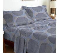 Single 3-Piece Luxury Sheet Set Soft Flower Design Floral Print Bedding Includes 35cm Extra Deep Fitted Sheet, Flat Sheet & 1 Pillowcase Boutique Hotel Quality